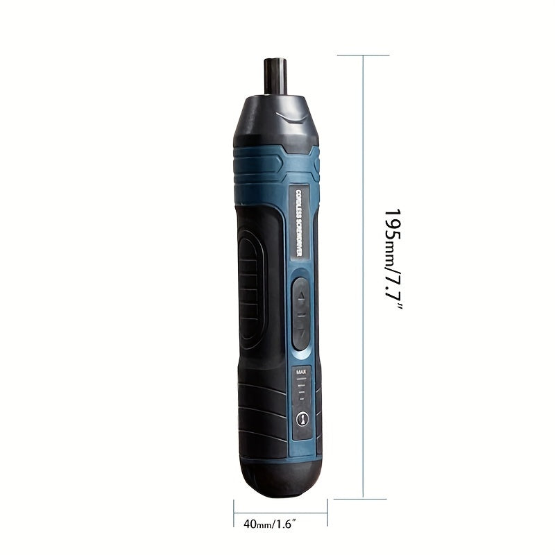 ZENTRO™ 3.6V Cordless Electric Screwdriver Set - USB Rechargeable with 4 Torque Settings.