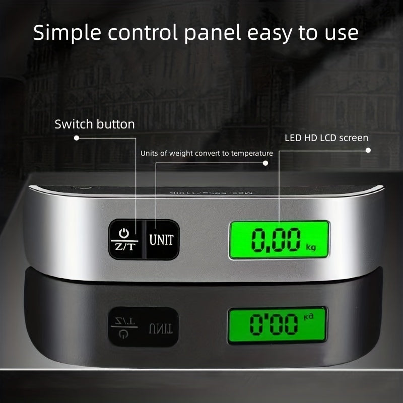 ZENTRO™ Portable Digital Luggage Scale - 50kg/110lb Backlit LCD.