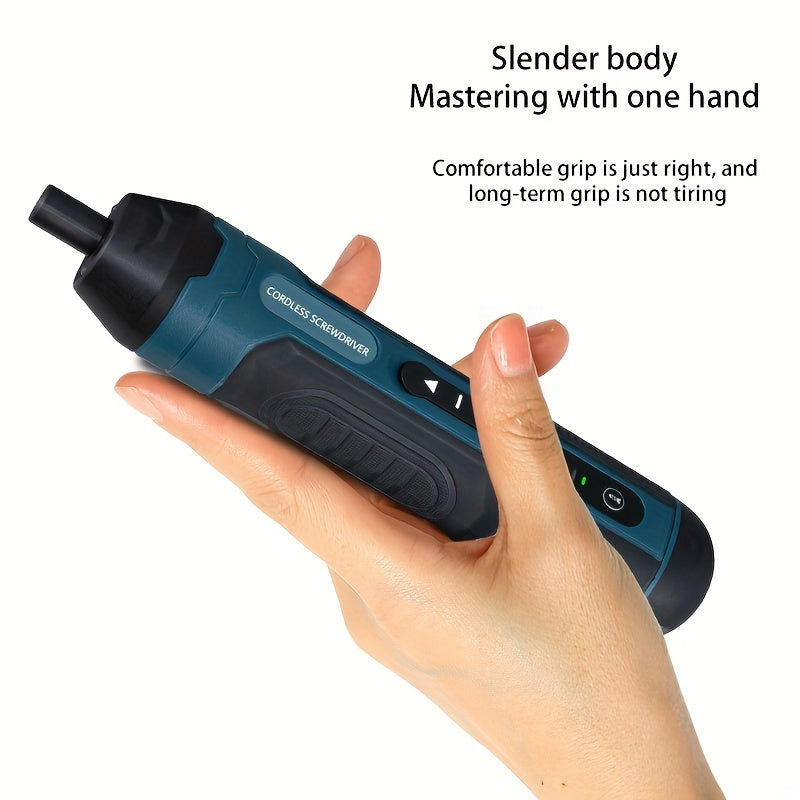 ZENTRO™ 3.6V Cordless Electric Screwdriver Set - USB Rechargeable with 4 Torque Settings.
